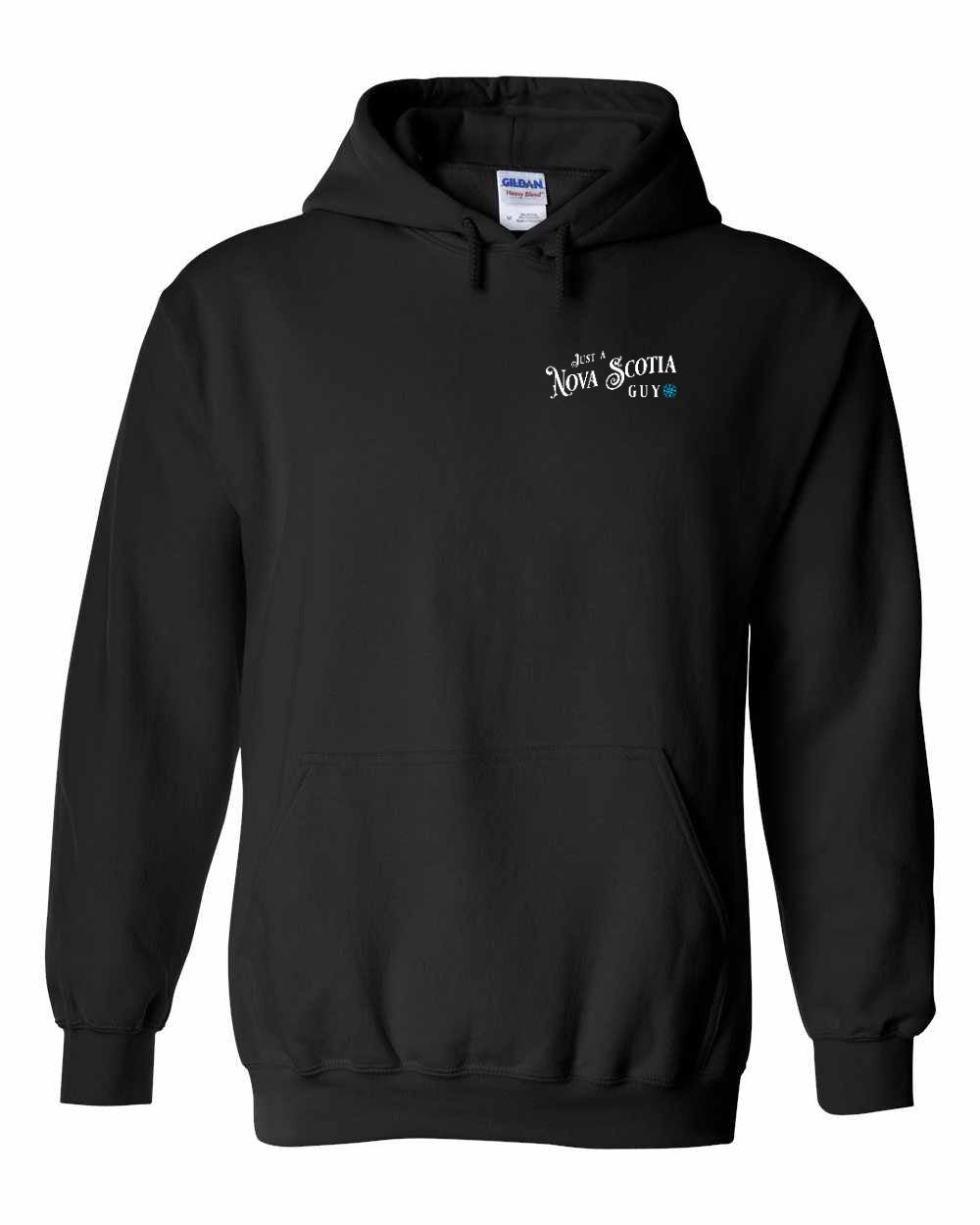 Just a Nova Scotia Guy blue Left Chest and Back pullover