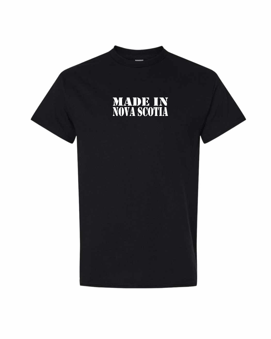 Made In Nova Scotia ( White Lettering) Full mens-tee
