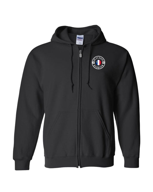 Ne Et Eleve Acadien Left Chest Only French Zip Hoodie