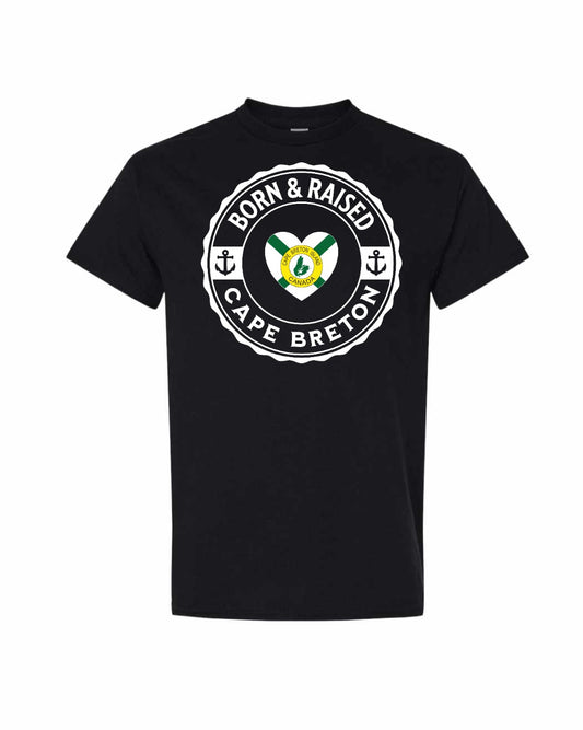 Born and Raised CB Heart Full Front Men's Tee