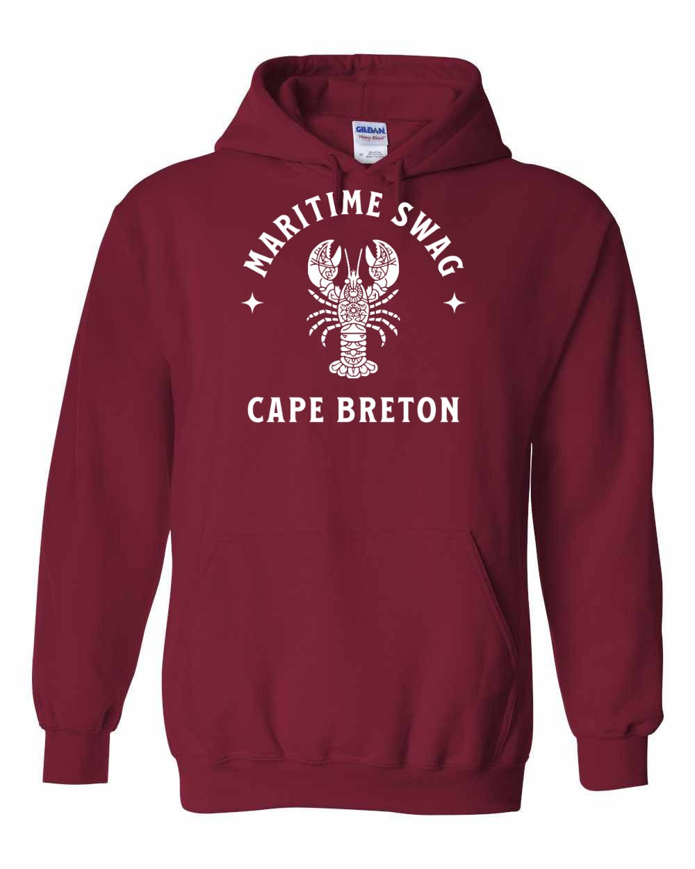 Maritime Swag Cape Breton Mandala white Lobster Full Pullover Hoodie