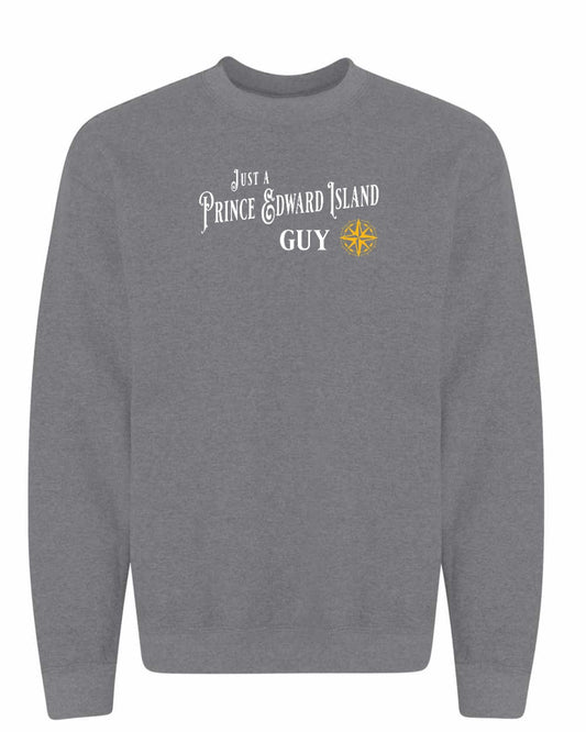 Just a PEI guy yellow Compass full crewneck sweatshirt