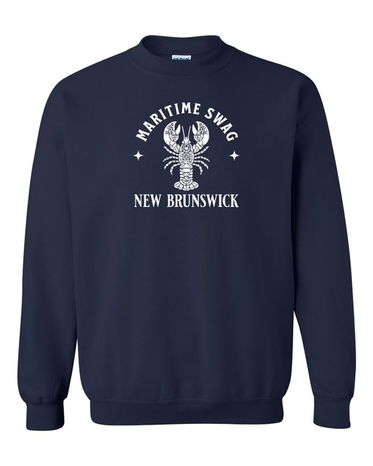 Maritime swag NB mandala white lobster full crewneck sweatshirt