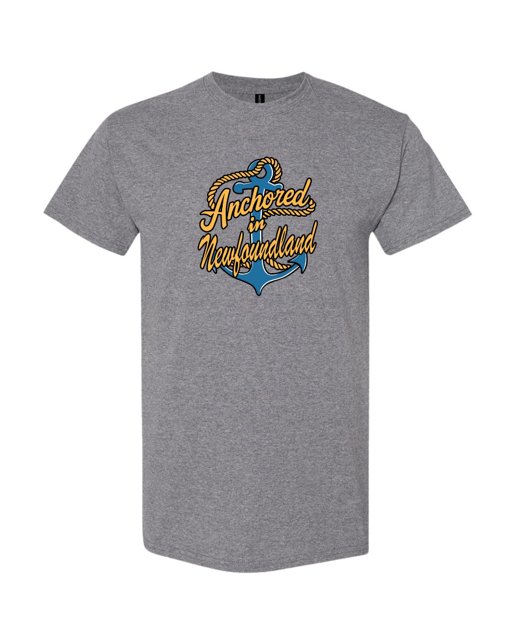 Anchored in Newfoundland Full Front Womens Tee