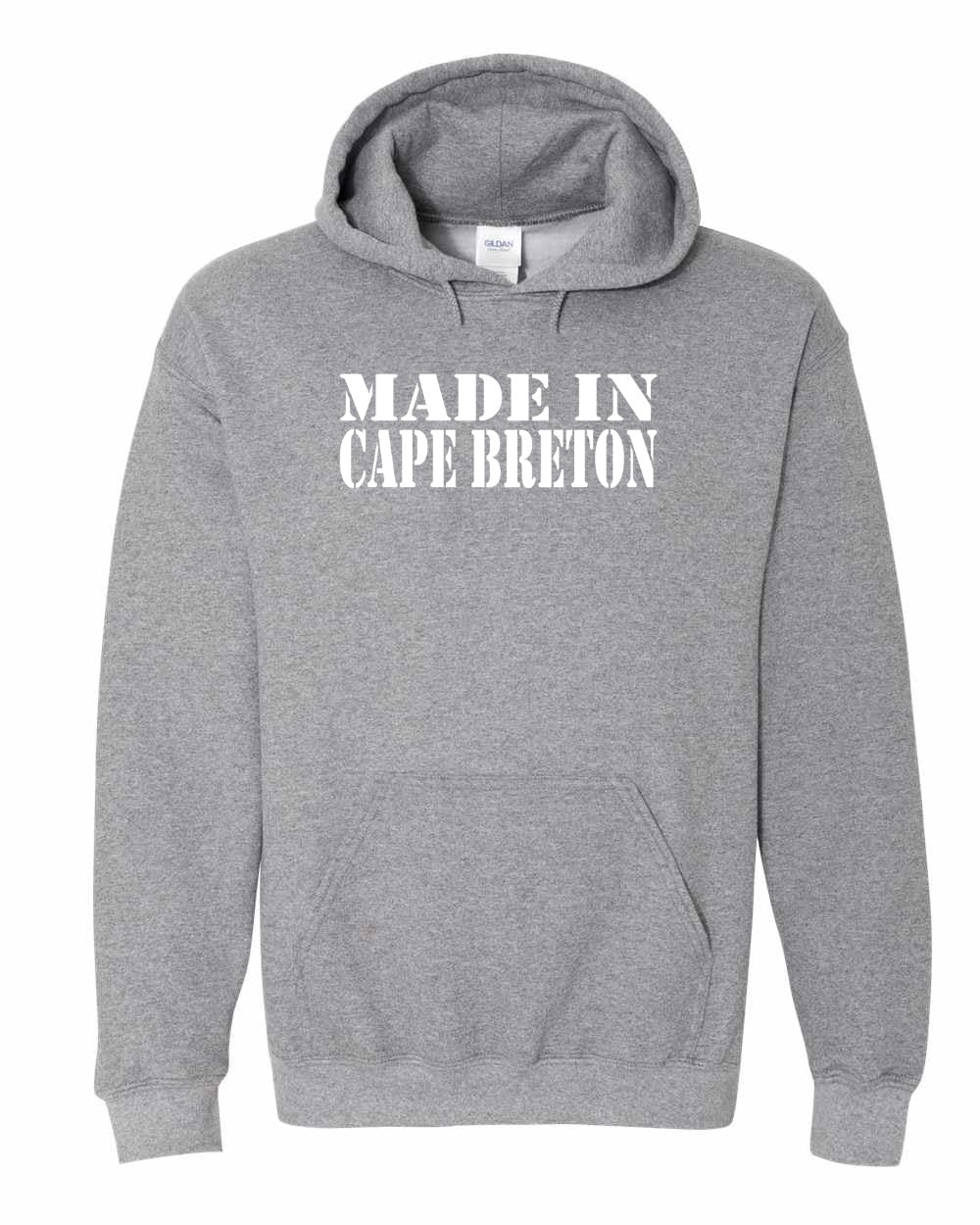 Made In Cape Breton White Full Pullover Hoodie