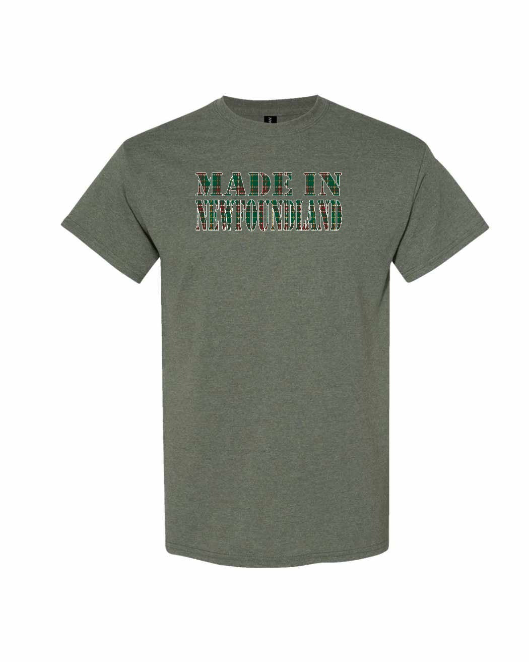 Made In Newfoundland ( Tartan Lettering) Full Men's Tee