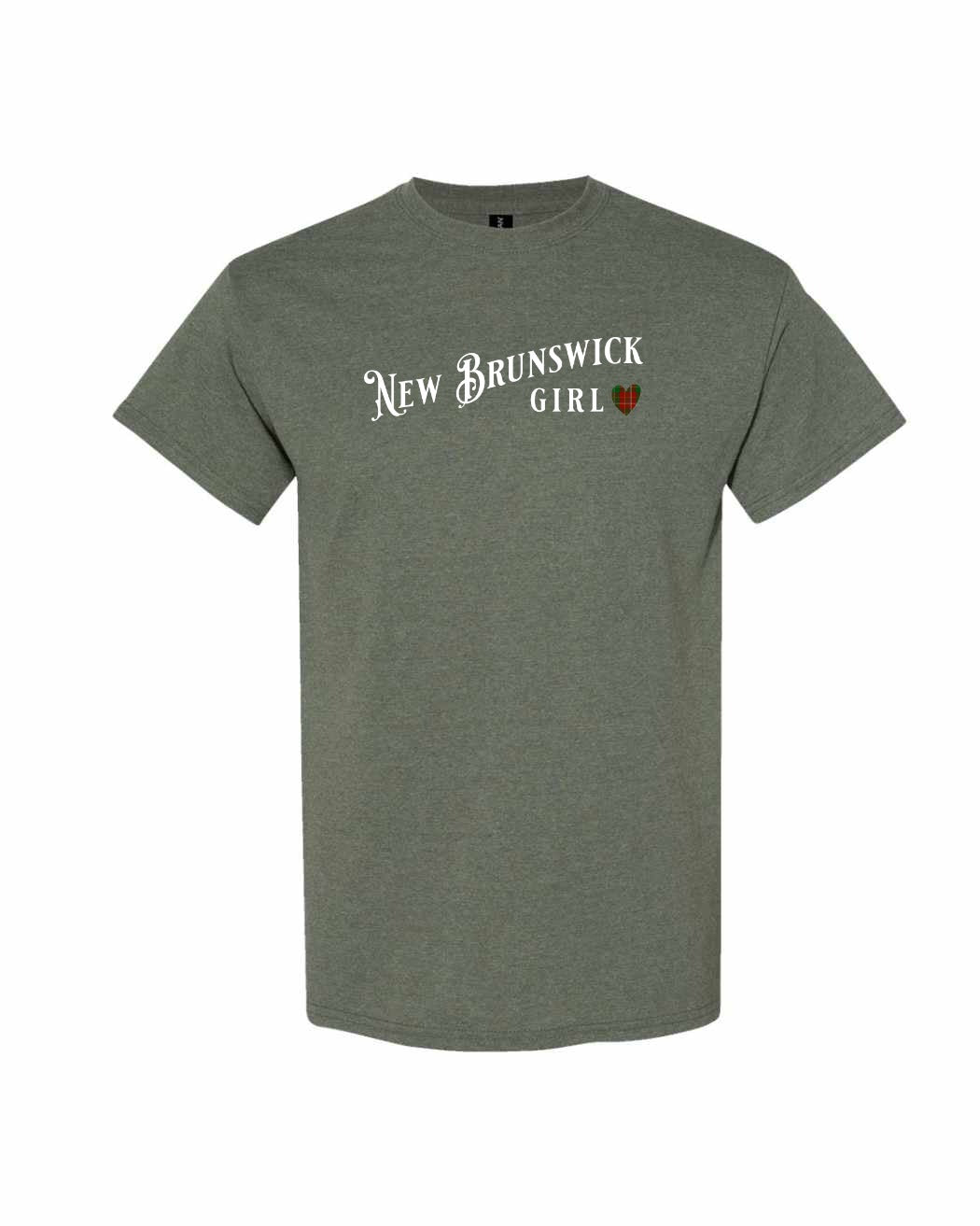 New Brunswick Girl Tartan heart Full Men's Tee
