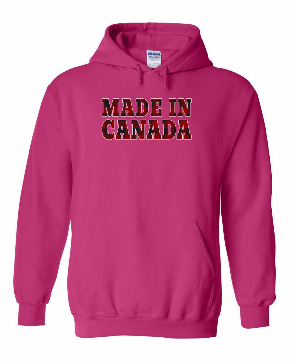 Made in Canada Plaid Background Full Pullover