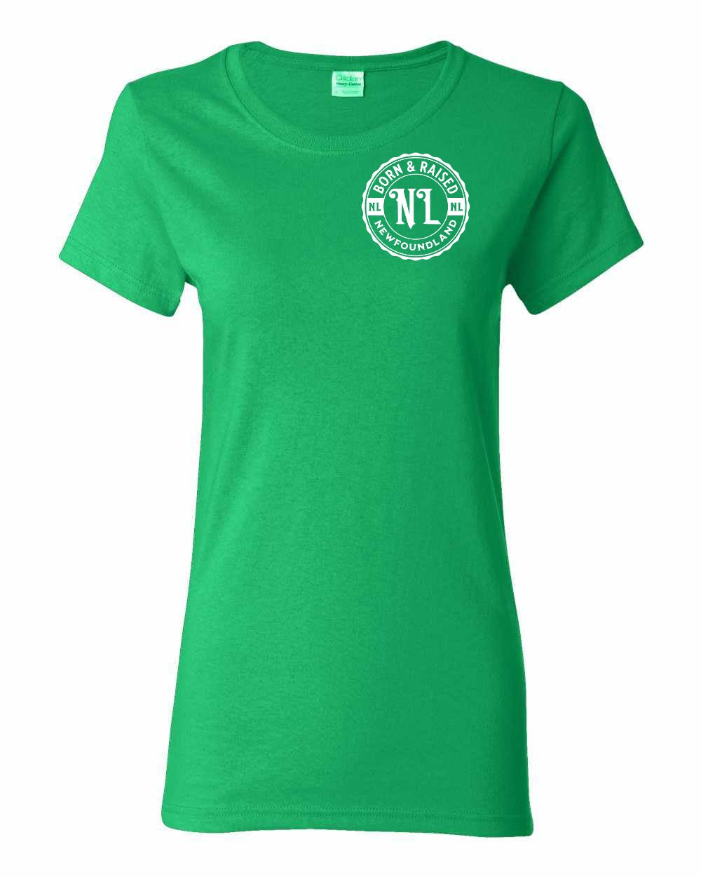 Born & Raised Newfoundland Left Chest Women's Tee