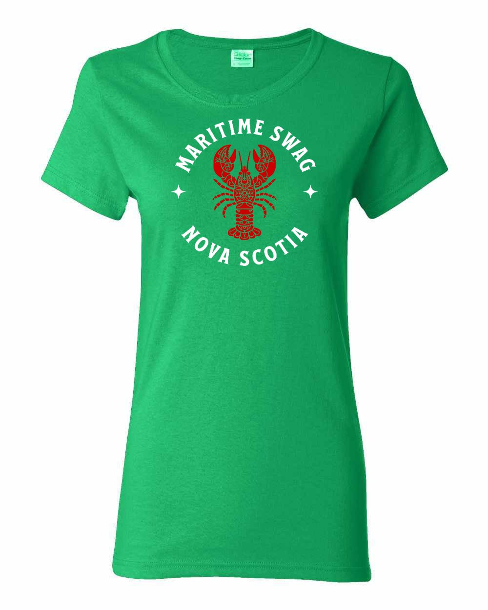 Maritime Swag Nova Scotia Mandala Red Lobster Full womens-tee