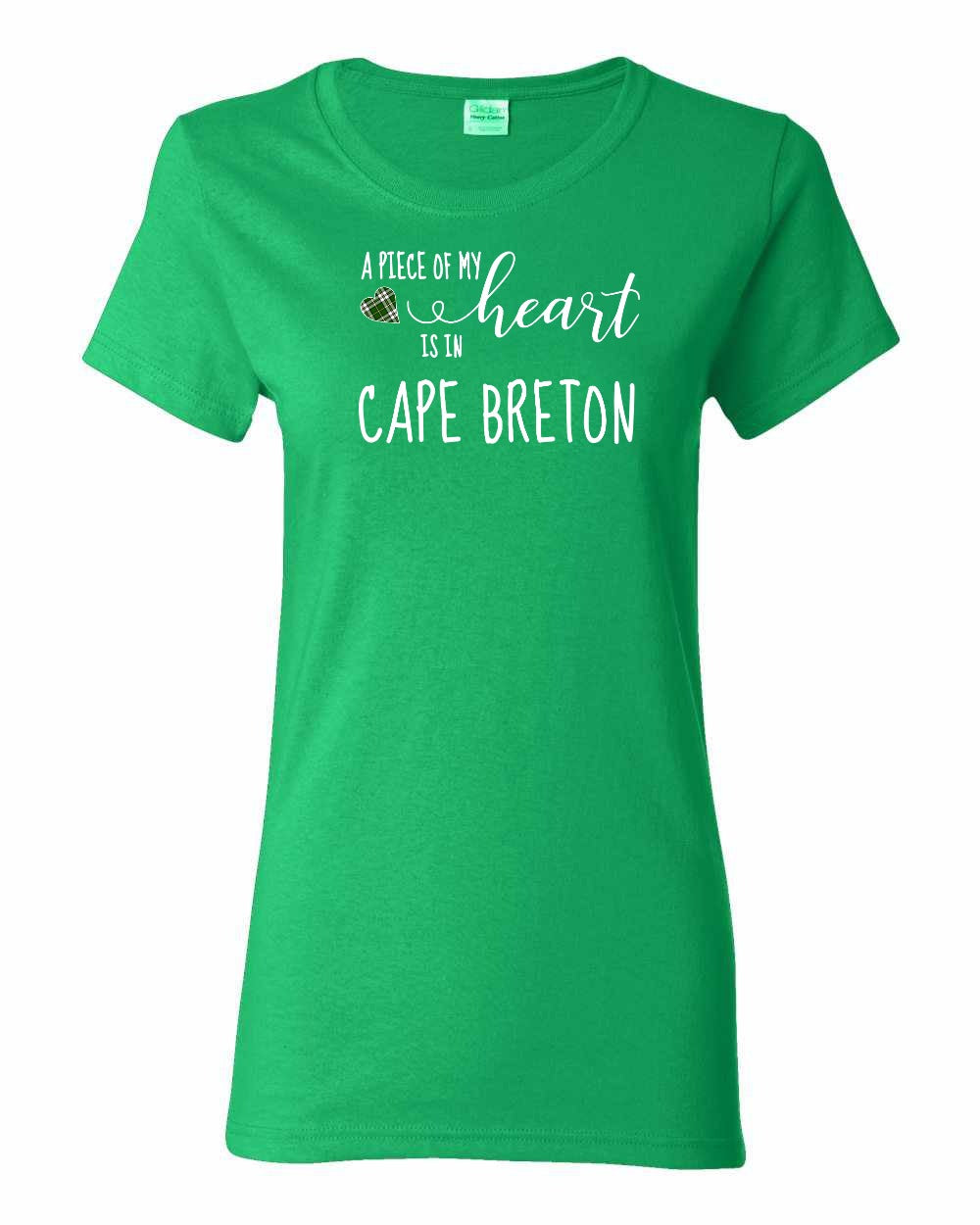 A piece of My heart in Cape Breton (Tartan Heart) Full Women's Tee