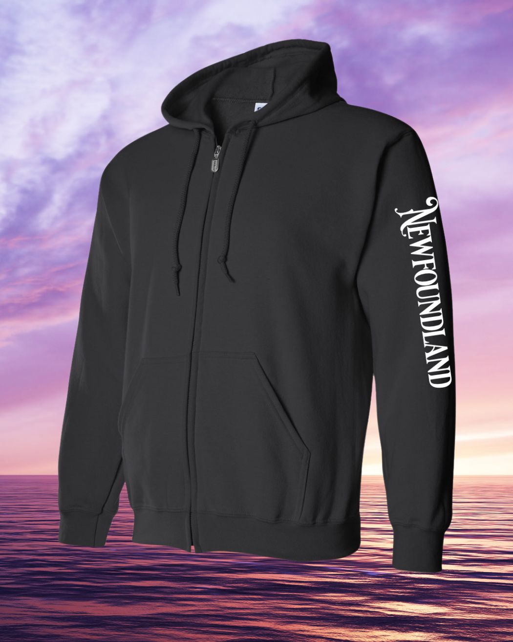 Newfoundland  sleeve Zip Hoodie