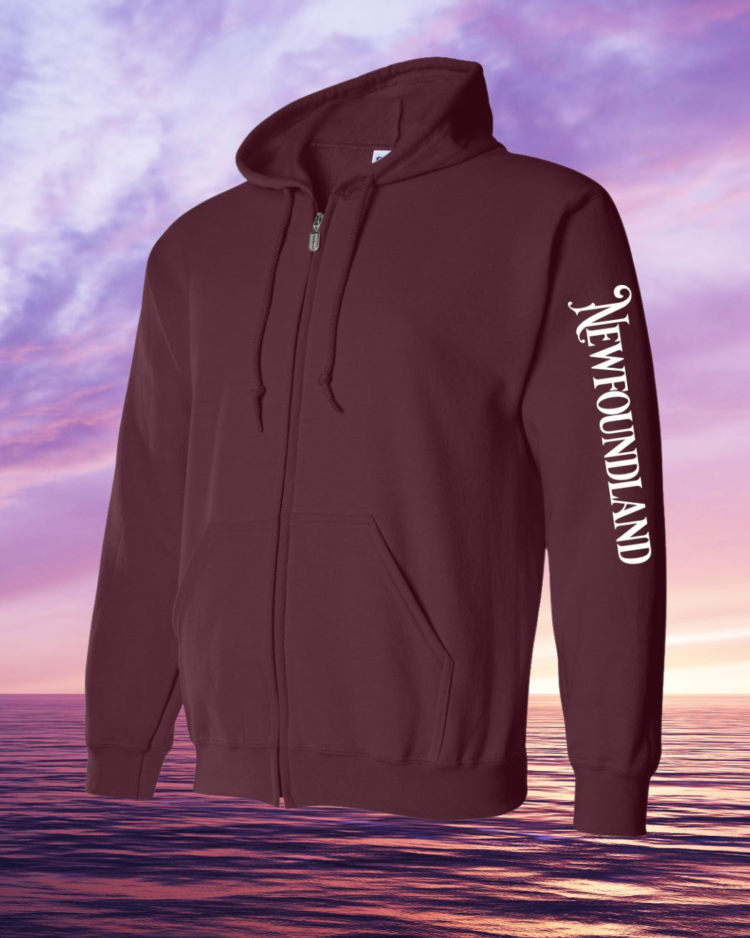 Newfoundland sleeve Zip Hoodie
