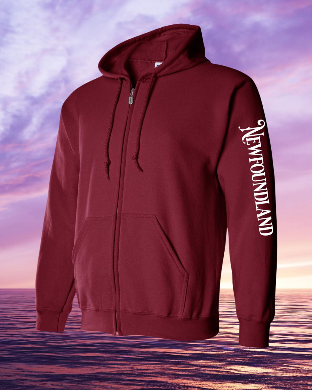 Newfoundland sleeve Zip Hoodie