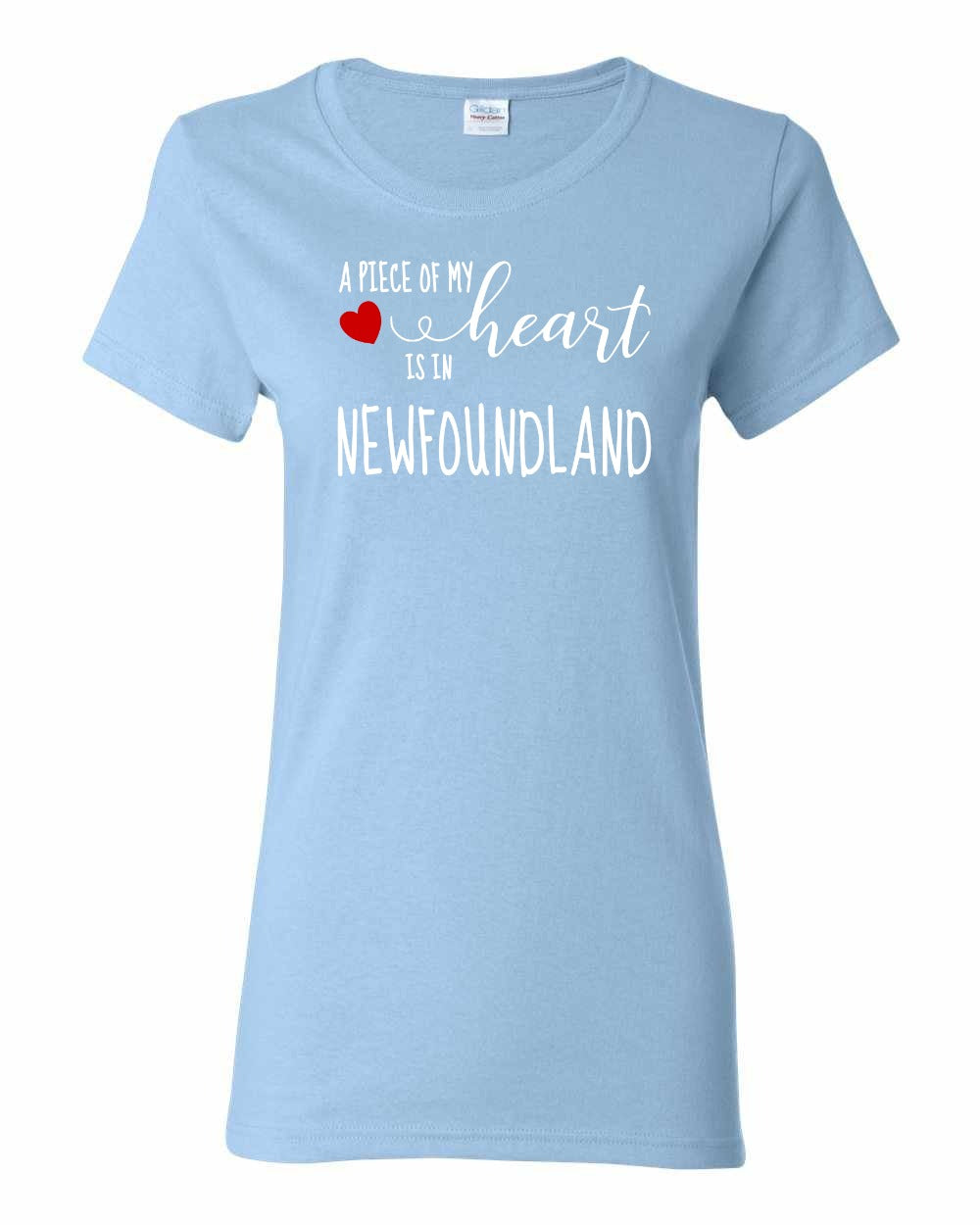 A piece of My heart in Newfoundland (Red Heart) Full Women's Tee