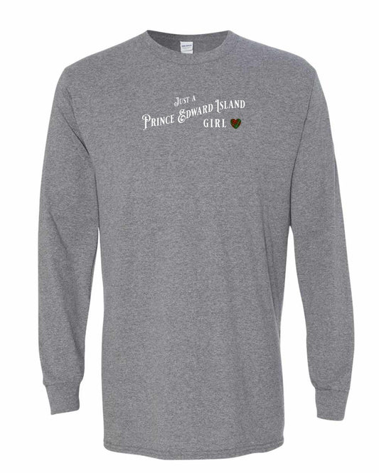 Just a PEI Girl tartan full Long Sleeve Tee