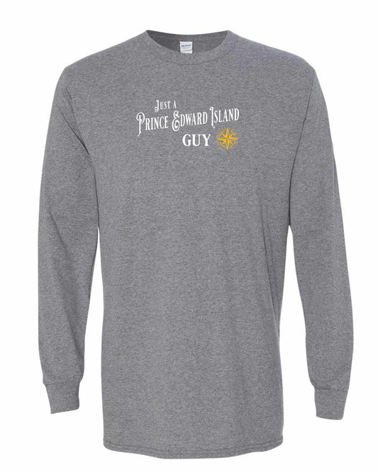 Just a PEI guy yellow compass full Long Sleeve Tee