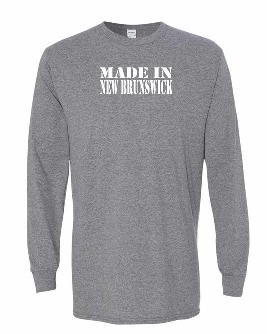Made In NB White Lettering full Long Sleeve Tee