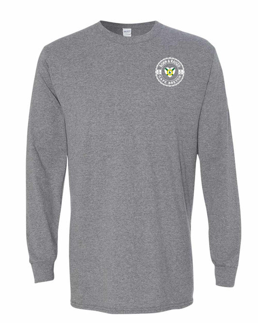 Born and Raised CB Heart Left Chest Long Sleeve Tee