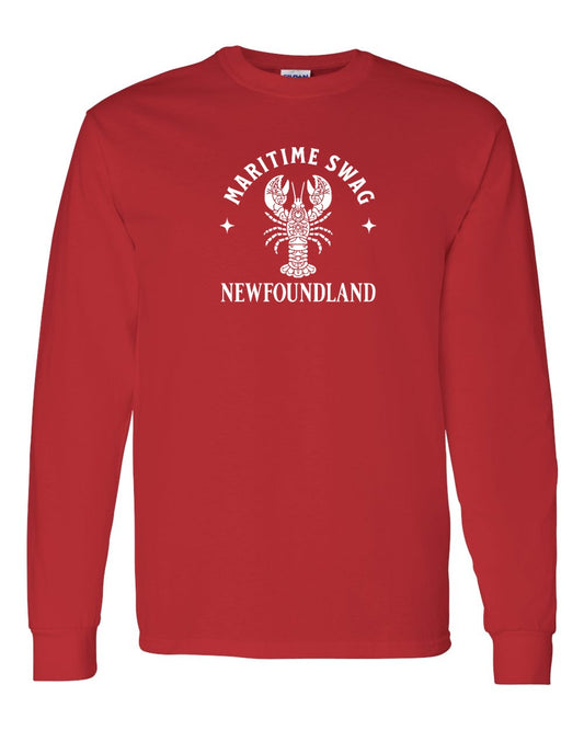 Maritime swag NFLD Mandala White Lobster full Long Sleeve Tee