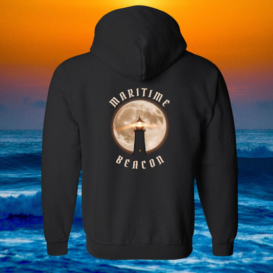 Maritime Beacon Zip Hoodie front and back