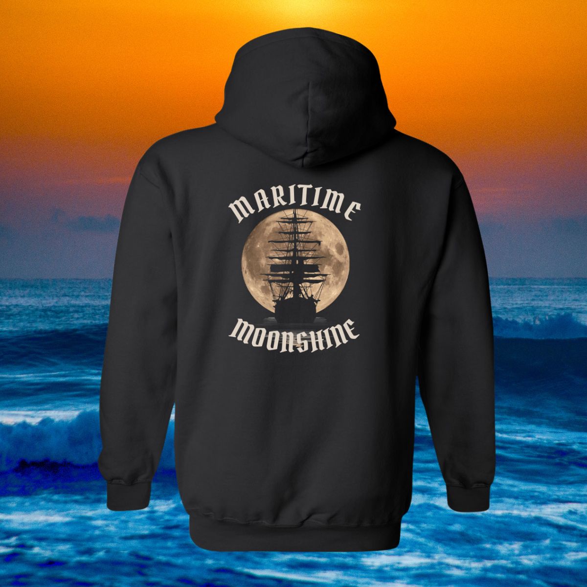 Maritime Moonshine Zip Hoodie front and back print