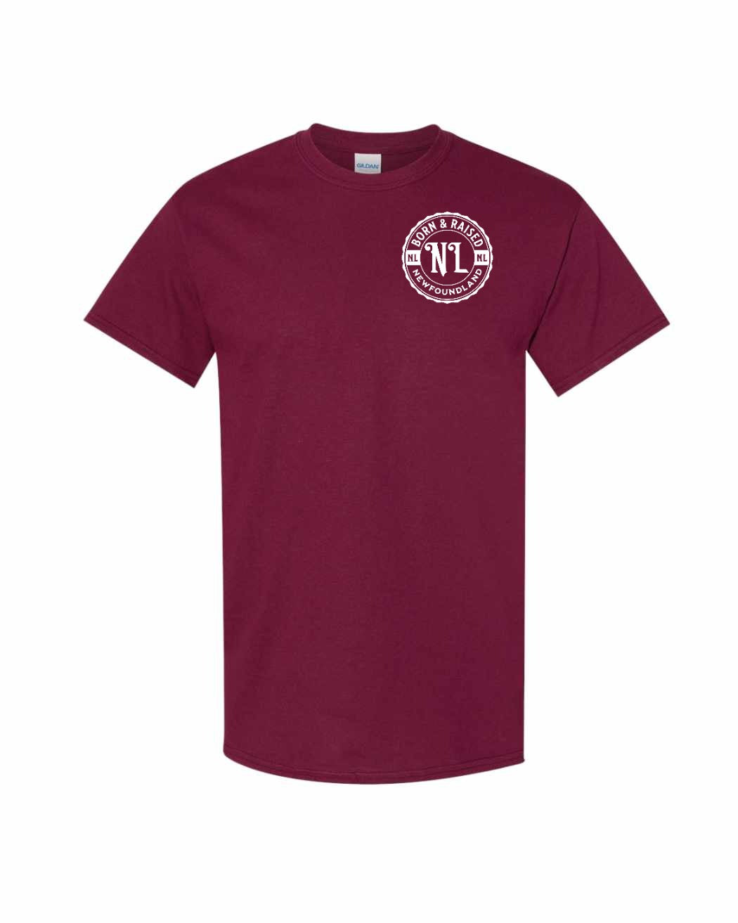 Born & Raised Newfoundland Left Chest and Back Men's Tee