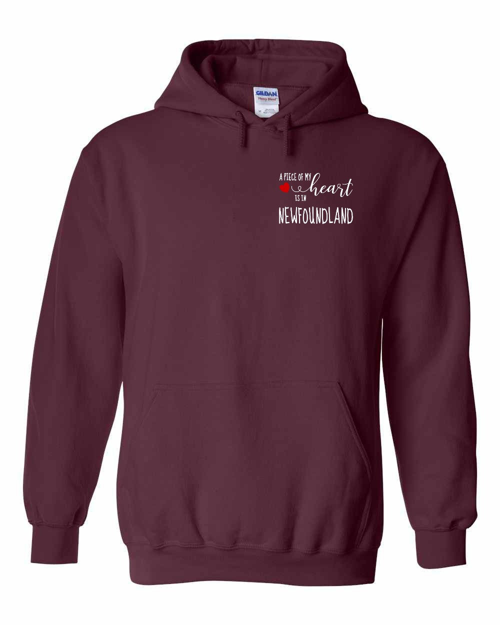 A piece of My heart in Newfoundland (Red Heart) Left Chest Pullover