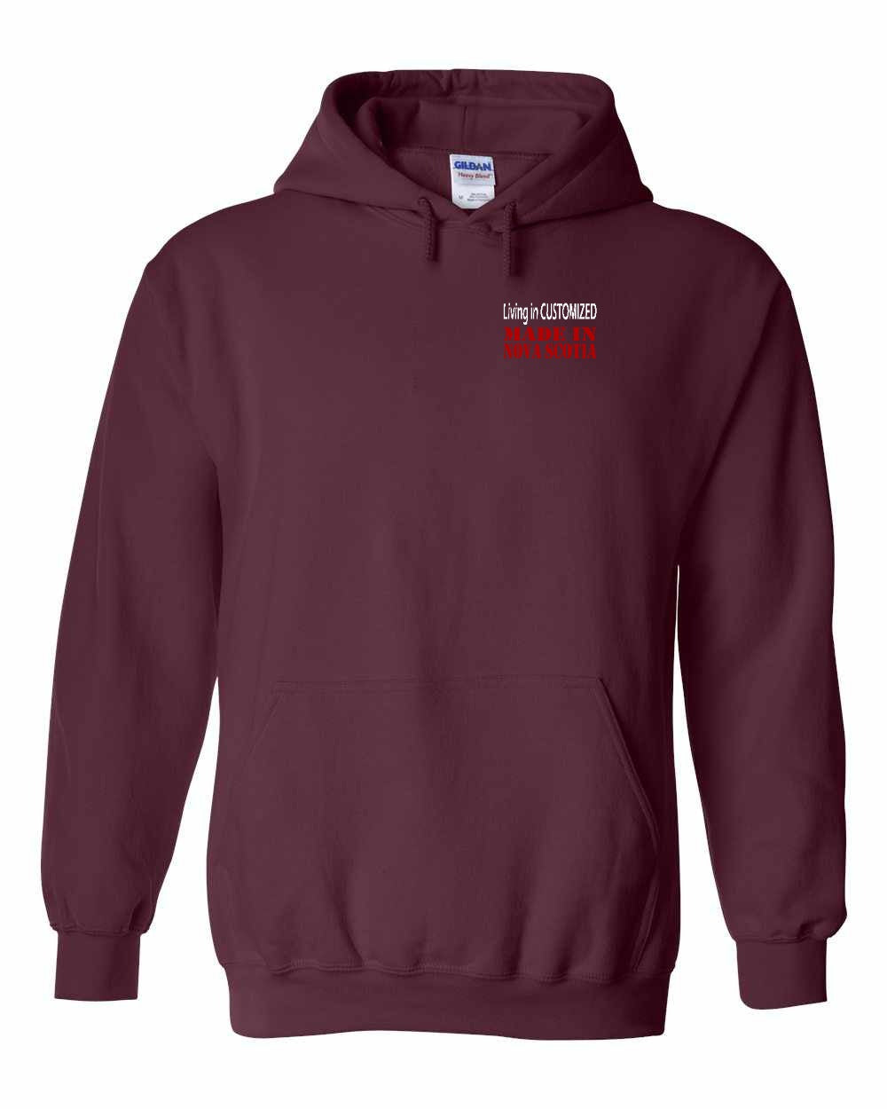 Living in Custom Made in Nova Scotia Left Chest and Back pullover