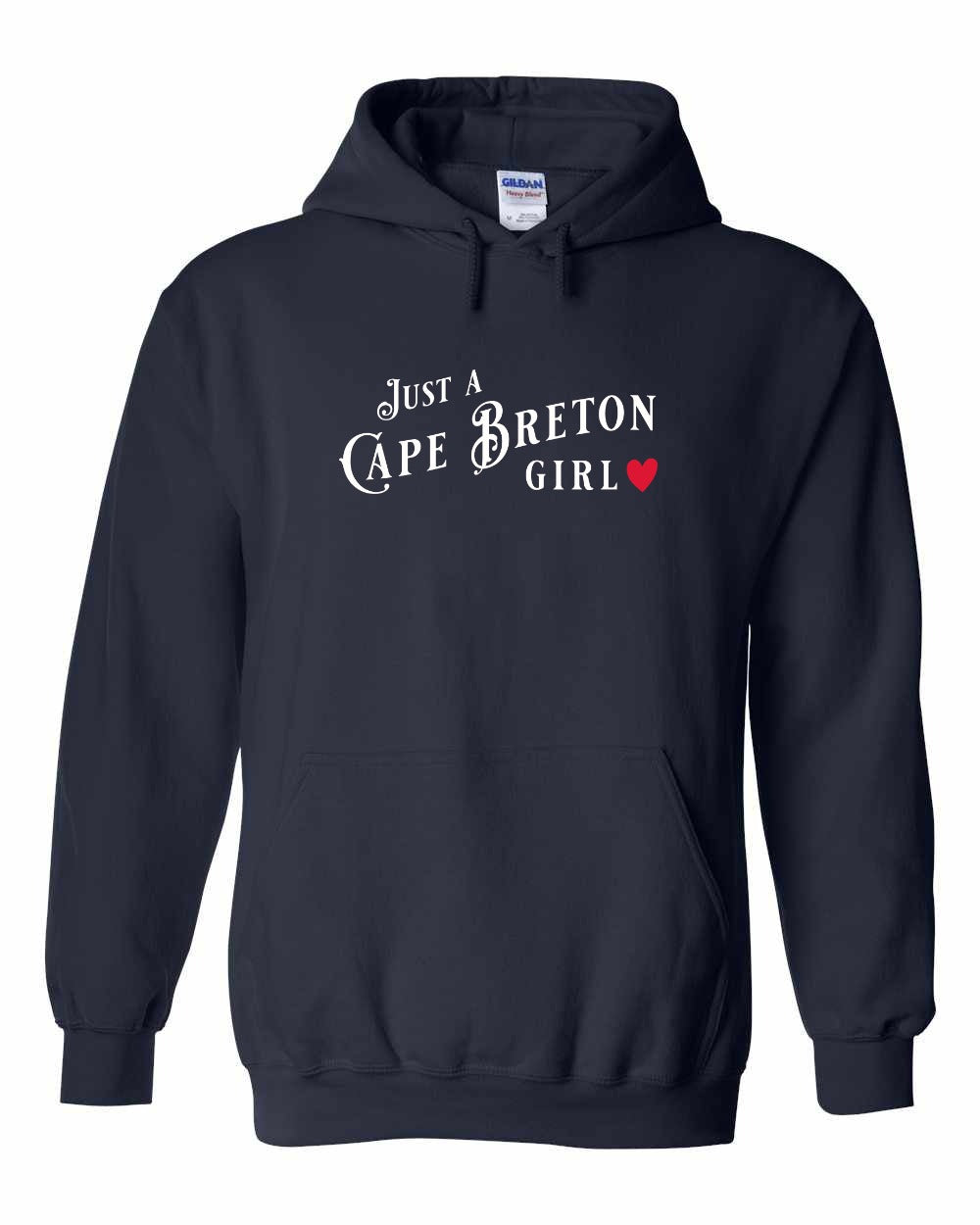 Just a Cape Breton Girl Red Heart Full Pullover Hoodie