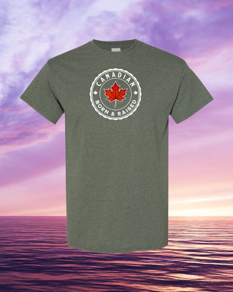 Canadian Born & Raised Men's Tee - Gildan Canada (sewn Internationally)