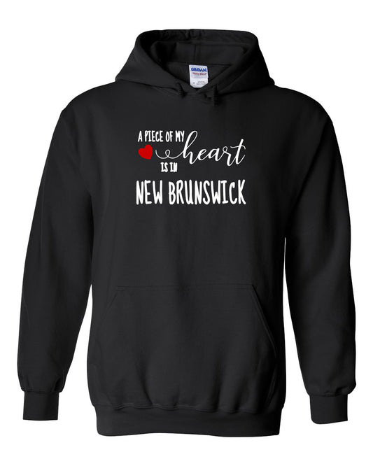 A piece of my Heart is in NB (Red Heart) Pullover Hoodie
