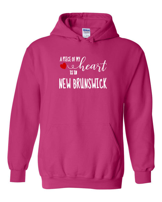 A piece of my Heart is in NB (Red Heart) Pullover Hoodie