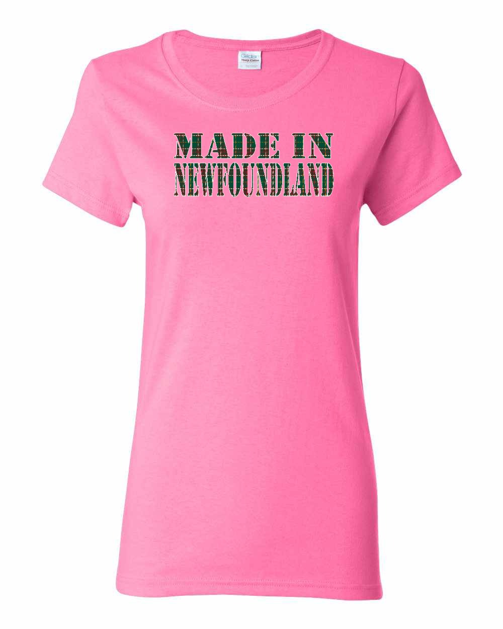 Made In Newfoundland ( Tartan Lettering) Full Women's Tee