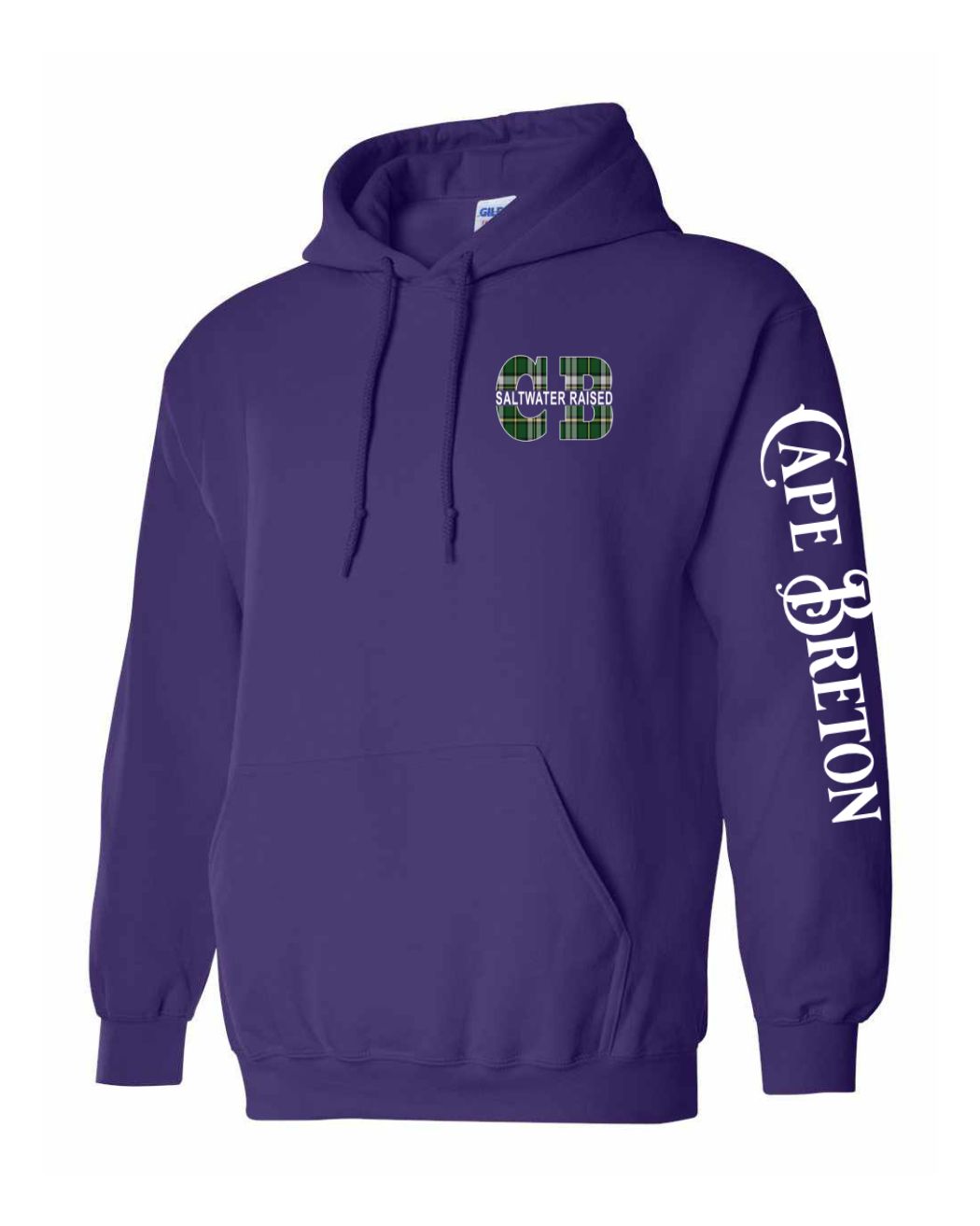 Cape Breton Saltwater Raised Left chest and Sleeve Pullover Hoodie