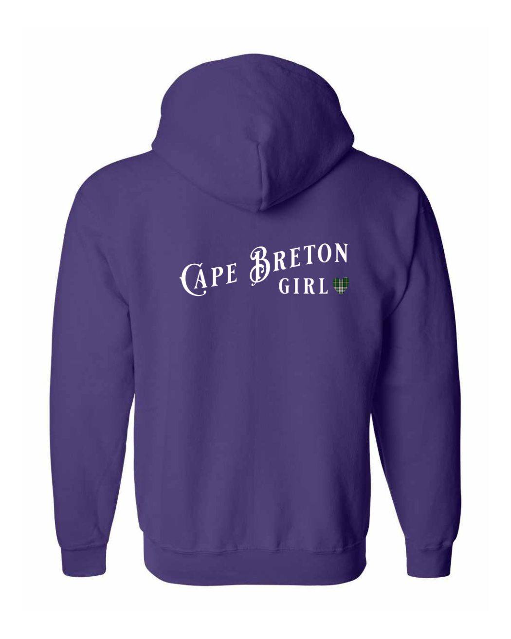 Cape Breton Girl Tartan Left Chest and Back Zip Hoodie
