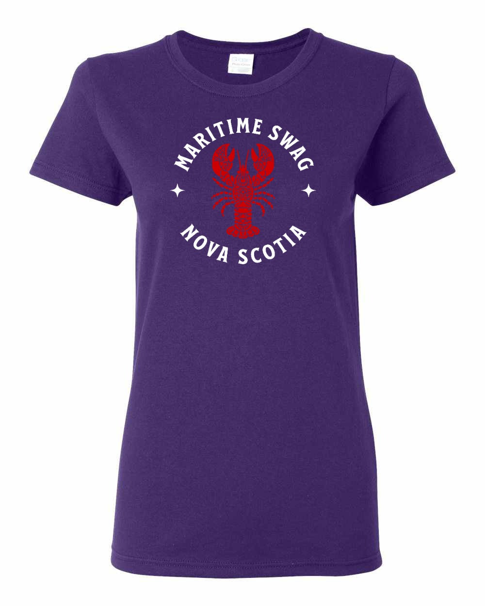 Maritime Swag Nova Scotia Mandala Red Lobster Full womens-tee