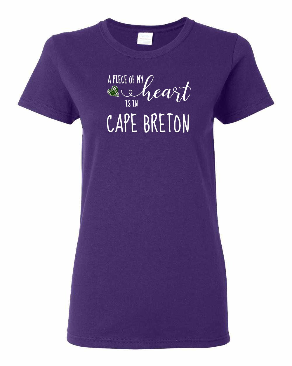 A piece of My heart in Cape Breton (Tartan Heart) Full Women's Tee