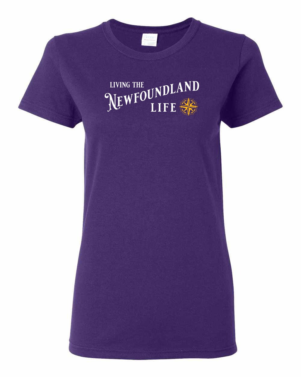 Living the Newfoundland Life yellow Full Women's Tee