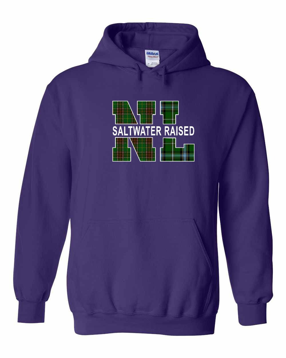 Newfoundland and Labrador Saltwater Raised Full Front Pullover Hoodie