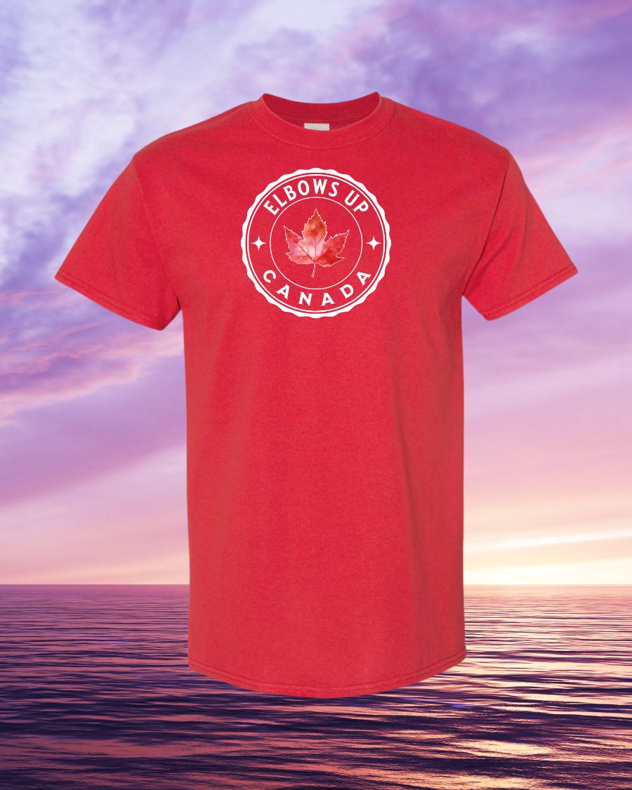 Elbows Up Leaf Unisex Tee - Gildan Canada (sewn Internationally)