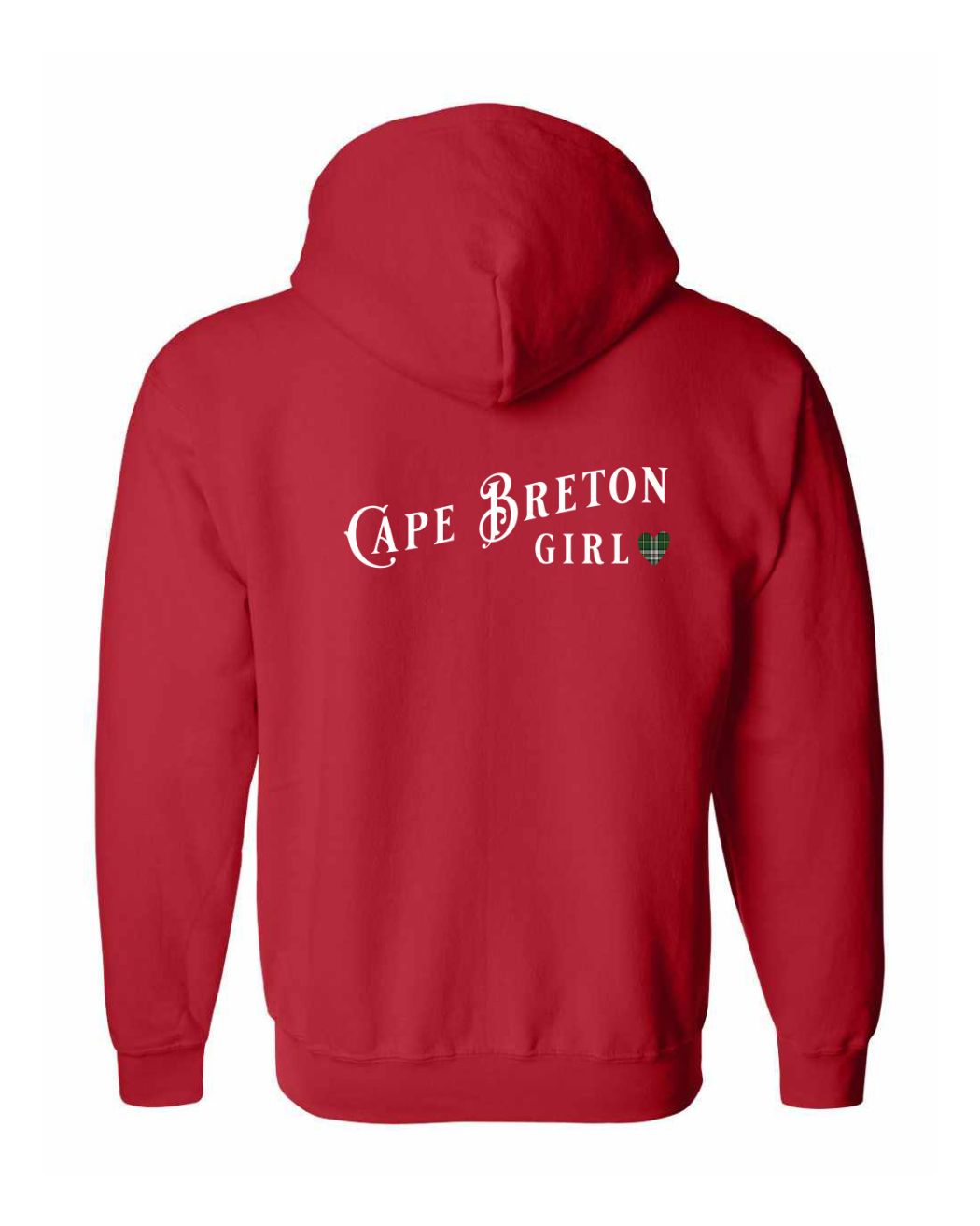 Cape Breton Girl Tartan Left Chest and Back Zip Hoodie
