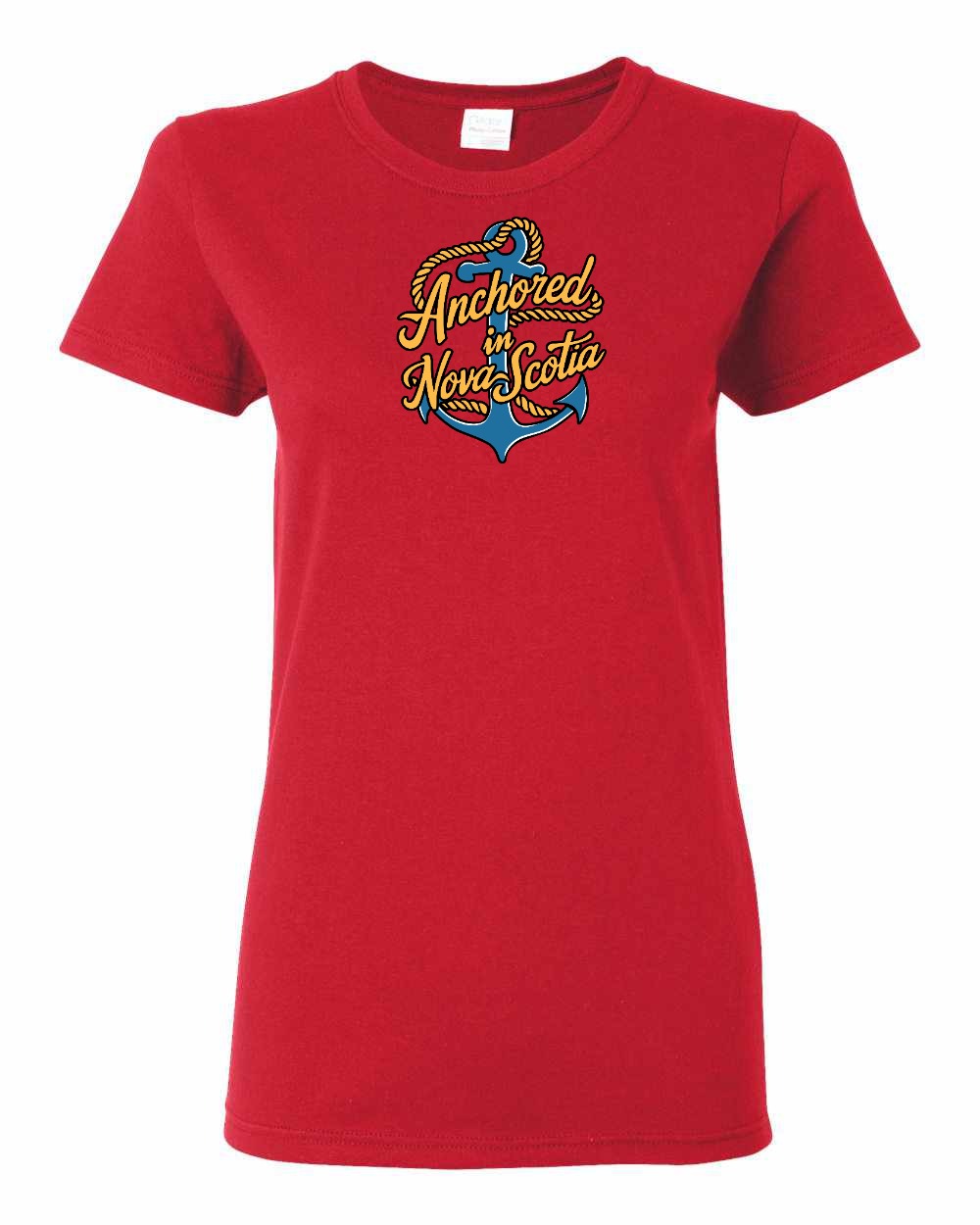 Anchored in Nova Scotia (New Design) Full womens-tee