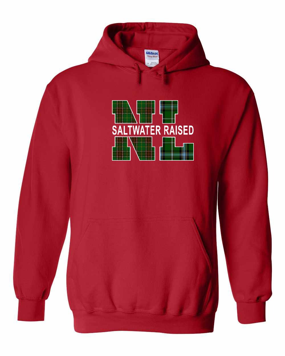 Newfoundland and Labrador Saltwater Raised Full Front Pullover Hoodie