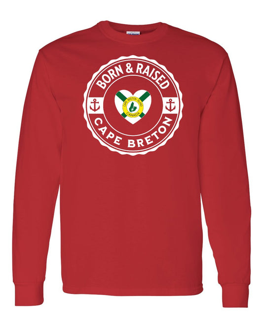 Born and Raised CB Heart Full Front Long Sleeve