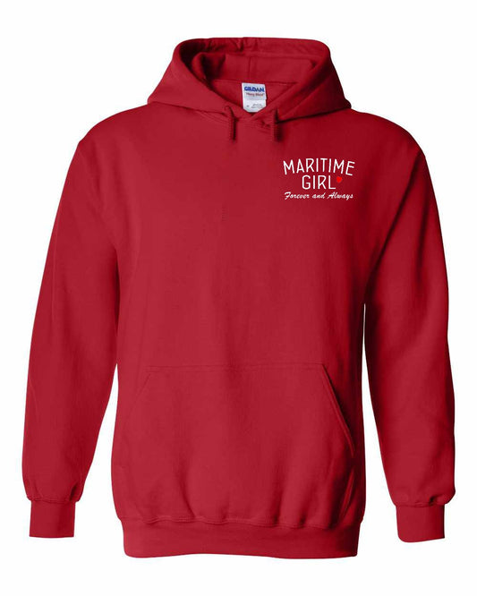 Maritime Girl Forever and Always Left Chest Pullover Hoodie
