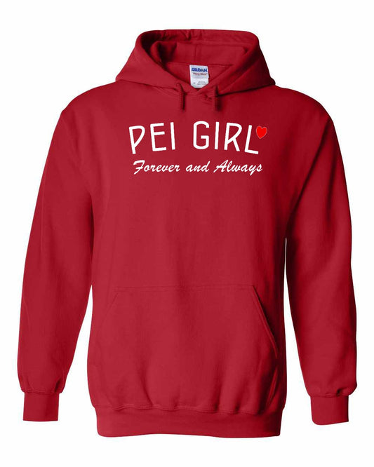PEI Girl Forever and Always Full Front Pullover Hoodie