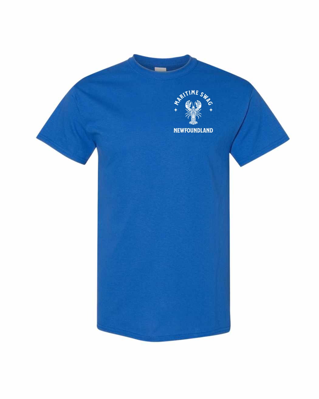 Maritime Swag Newfoundland Mandala white Lobster Left Chest Men's Tee