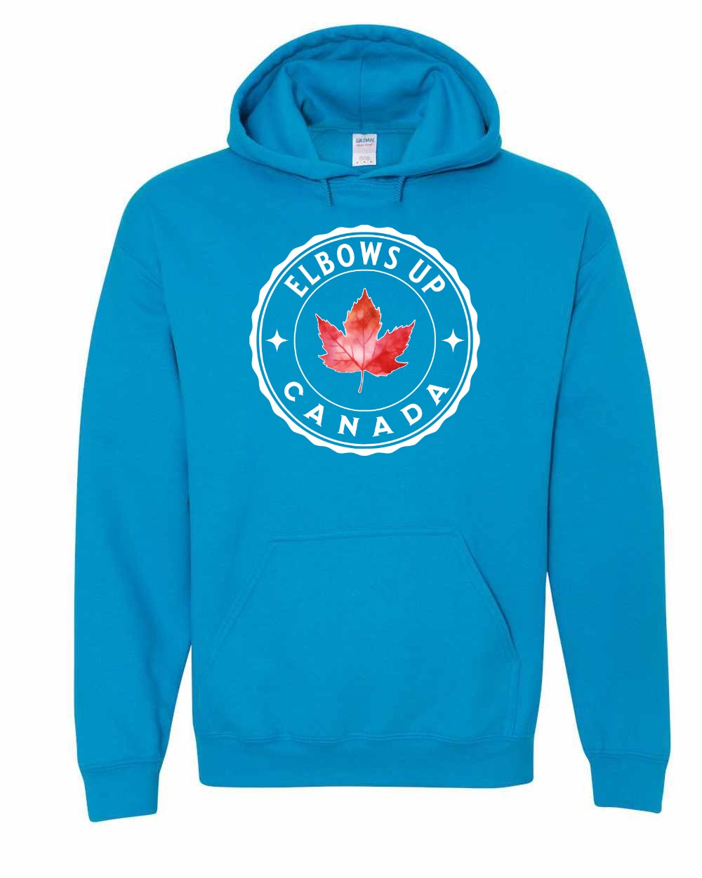 Elbows up Leaf Full Pullover - Gildan Canada (sewn Internationally)