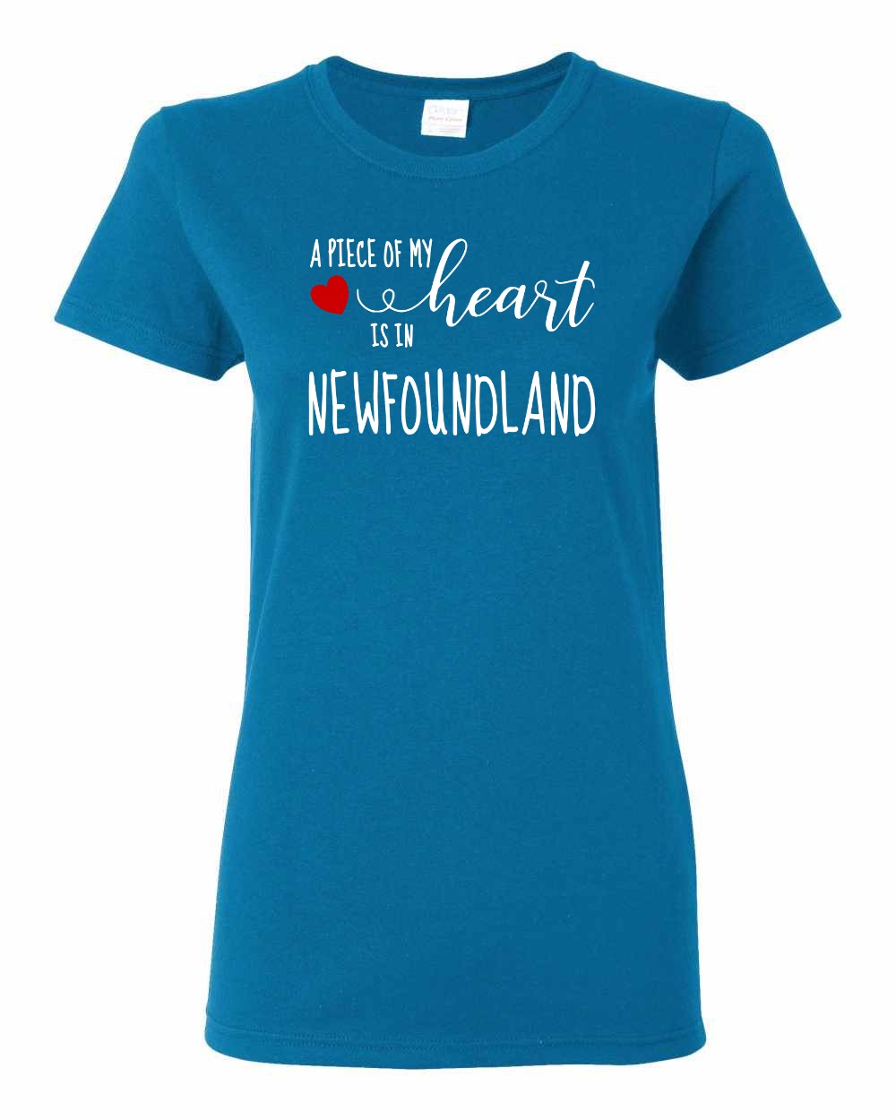 A piece of My heart in Newfoundland (Red Heart) Full Women's Tee